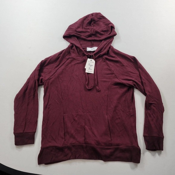 Hippie Rose Burgundy Red Sweater Hoodie Juniors Large - Picture 2 of 7